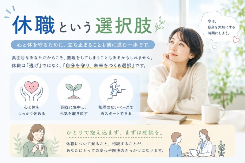 「仕事がつらい 」と感じたら～休職の選択肢を考えてみませんか～のアイキャッチ画像