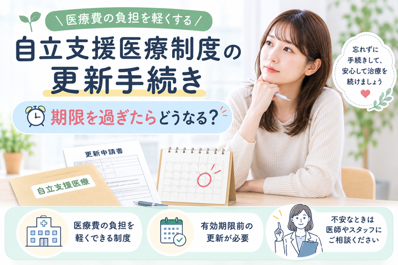 自立支援医療制度の更新手続き｜期限を過ぎたらどうなる？のアイキャッチ画像